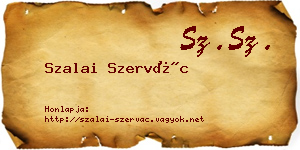 Szalai Szervác névjegykártya