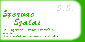 szervac szalai business card